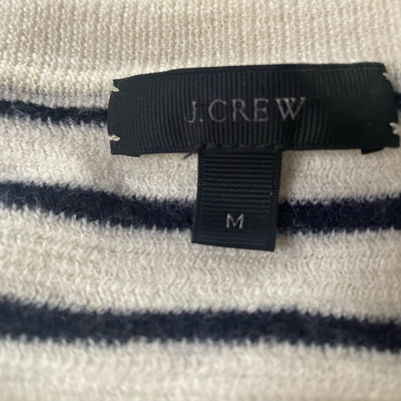 J. Crew 100% Merino Wool Striped Sweater (Medium) - Picture 5 of 5